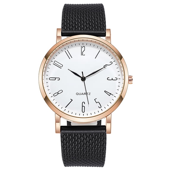 Resicozy Stainless Watches for Men 2026 Casual Quartz Fashion Business Wristwatch with Round Dial Black with White Face