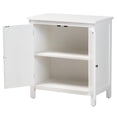 thumbnail image 2 of Bowery Hill Traditional White Finished Wood 2-Door Storage Cabinet, 2 of 10