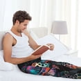 thumbnail image 5 of Naloa Colorful Plant Turtle A Pajama Pants Men, PJ Bottoms, Sleep & Lounge Pants-Small, 5 of 6