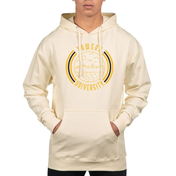 Men's Uscape Apparel Cream Towson Tigers Standard Pullover Hoodie