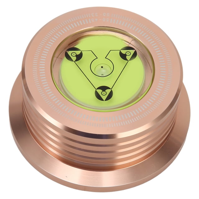 Estabilizador de peso para discos de vinilo profesional de 50 Hz y 45 rpm Estabilizador de discos giratorios con medición de nivel y velocidad Oro rosa