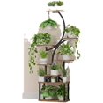 thumbnail image 5 of 61 Inch Tall Plant Stand Indoor with Grow Lights, 8 Tiered Indoor Plant Shelf for Plants Multiple, Metal Plant Flower Holder Stand, S-Shaped Plant Rack for Home/Patio, Black, 5 of 9