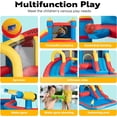 thumbnail image 4 of SPECSTAR Inflatable Bounce House Water Bouncer Jumping Castle with 450W Air Blower, Double Water Slide, Sprinkler, Splash Pool, Basketball Hoop, Water Gun, Climbing Wall for Kids Outdoor Backyard, 4 of 9