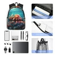 thumbnail image 6 of Haiem Underwater Plant Octopus Lightweight Backpack for School, Classic Basic Water Resistant Casual Daypack for Travel with Bottle Side Pockets, 6 of 8