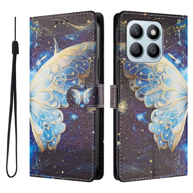 FOXDOCK Funda Tipo Cartera para Honor X8B con Soporte y Correa – Diseño de Patrones Lindos