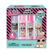 LOL Surprise! Jumbo Chalk Set, Includes 4 Chalk Holders