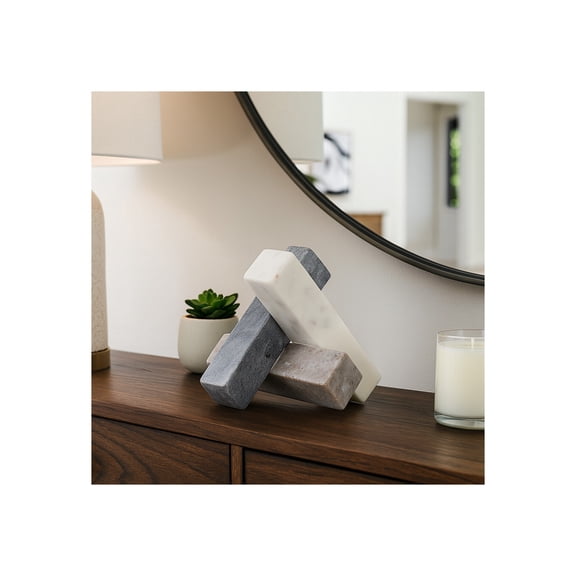 Jack Decorative Home Accent for Bathroom, Office, or Room Decor Sculpture - Abstract Statues Ideal for Shelf and Living Room Decor - Modern Coffee Table Decor Ornaments and Entryway - 6", White