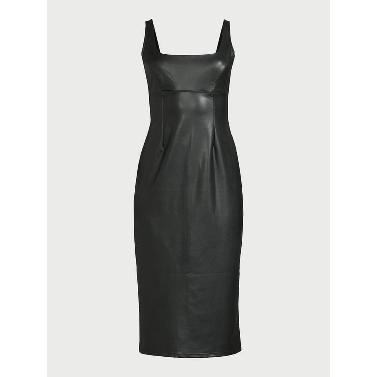 Sofia Jeans Women's and Women's Plus Size Faux Leather Dress