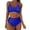 Blue#1, variant on Homenesgenics Swimsuit Women Women's Sleeveless Solid Bikini Swimsuit Push-Up Padded Wirefree Swimwear Swimsuit Tank Tops Pink L