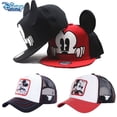 thumbnail image 2 of Disney-gorra de béisbol de algodón para hombre y mujer, gorro de malla ajustable con estampado de Mickey Mouse, accesorios de Cosplay, estilo Hip Hop, regalo para amigos Fivean unisex, 2 of 2