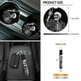 thumbnail image 7 of Yuyamidu 12 Pack Car Accessories Skull Front Auto Seat Cover Black Steering Wheel Cover Seatbelt Strap Pad Armrest Mat Trash Can Air Vent Holder Cup Holders Rearview Mirror Cover Keychain, 7 of 7