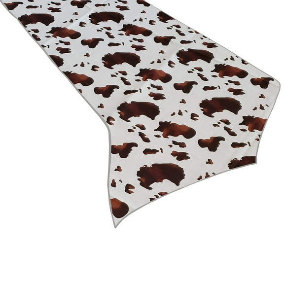 Cotton Print Table Runner Animal Cow Spots