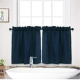 thumbnail image 1 of Waffle Kitchen Tier Curtains Short Length Water Repellent Rod Pocket Half Window Covering Curtain for Bathroom Bedroom (30*24inch/30*36inch, 1 Pair), 1 of 1