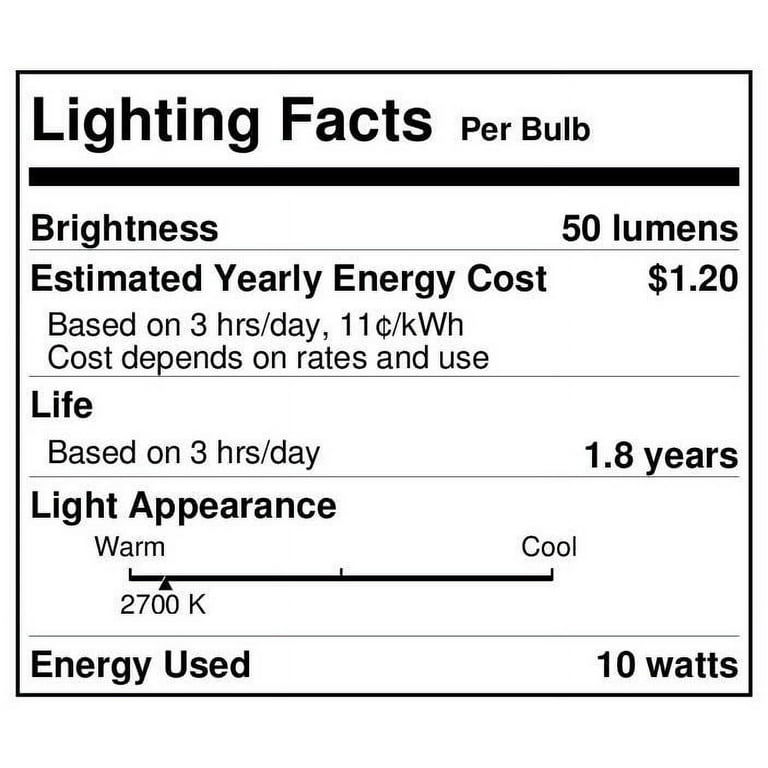 10C7 - 10 Watt Clear Incandescent Light Bulb