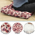 thumbnail image 3 of Garden Floral Meditation Cushion - Full & Fluffy Square Seat with Botanical Countryside Print, 3 of 3