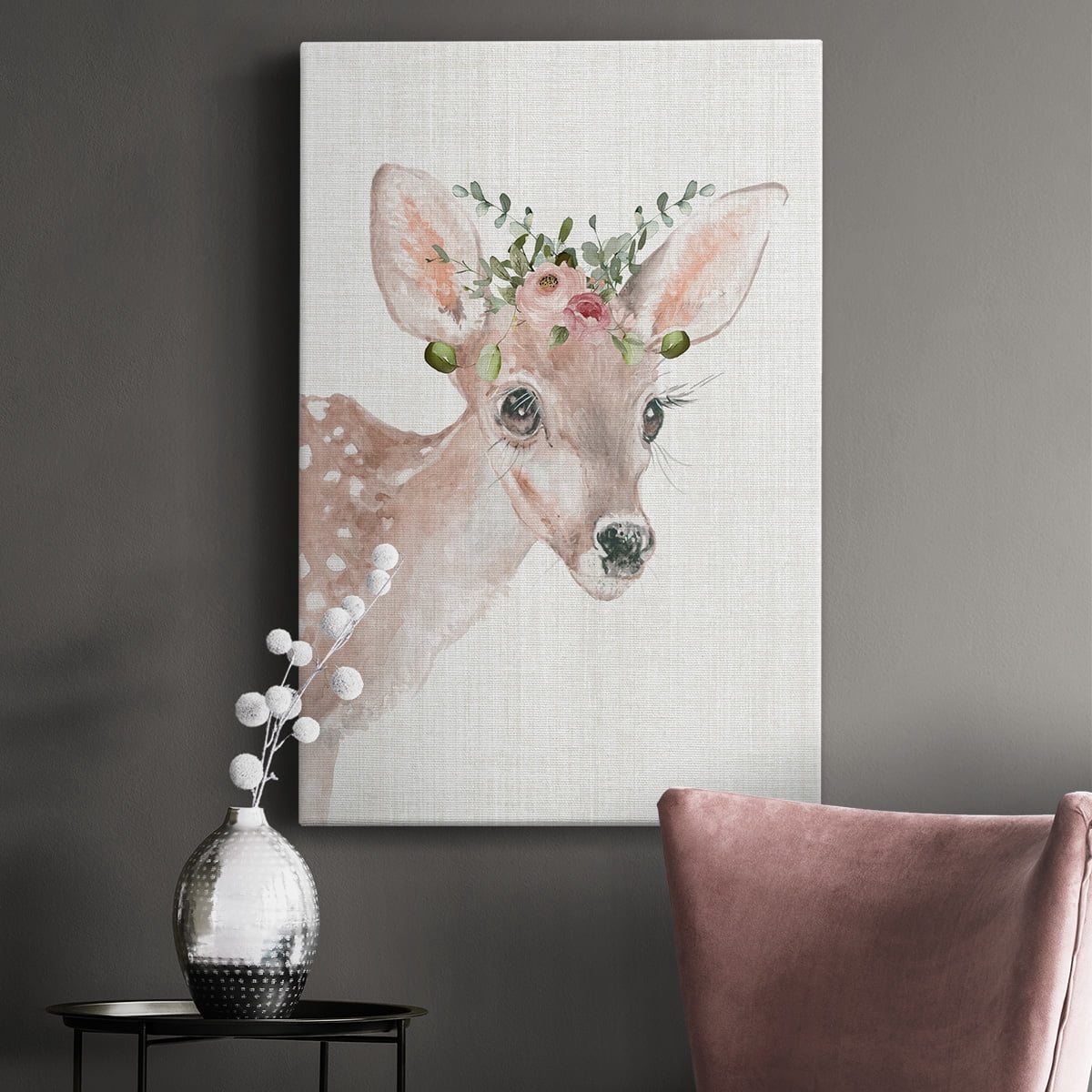 Dressy Fawn Premium Gallery Wrapped Canvas - Ready to Hang