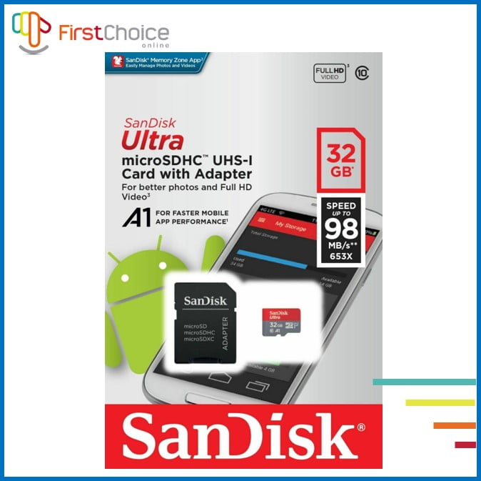 100MBs A1 U1 C10 Works with SanDisk SanDisk Ultra 128GB MicroSDXC Verified for HP Mini-USB by SanFlash