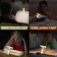 thumbnail image 1 of Luz de Lectura con Clip USB, Luz de Lectura Plegable, Luz de Lectura LED, Luz de Lectura PortáTil, Recargable, 6 Niveles de Brillo, Regulable,, 1 of 5