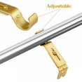 thumbnail image 4 of Gold Roman Rod Bracket Adjustable Curtain Rod, Fdelink Adjustable Curtain Rod Brackets Wall Mounted Metal Single Rod Holder Black, 4 of 7