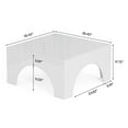 thumbnail image 6 of Tribesigns Square Coffee Table, 35.43-Inch High Gloss Coffee Table with Sturdy Arched Structure, Modern Coffee Table Center Table, Wood Coffee Table for Living Room, White, 6 of 6