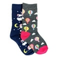 thumbnail image 5 of Girls Crazy Socks Unicorns Hot Air Balloons all Over Novelty Crew Socks Size 6-8, 5 of 5