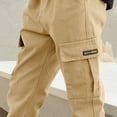 thumbnail image 5 of Kogui Dress Pants Boys Slacks Boys Chino Pants School Uniform Stretch Straight Fit Flat Front & Comfortable Waistband Youth Trousers Size 7-8 (Khaki,7-8 Years), 5 of 6