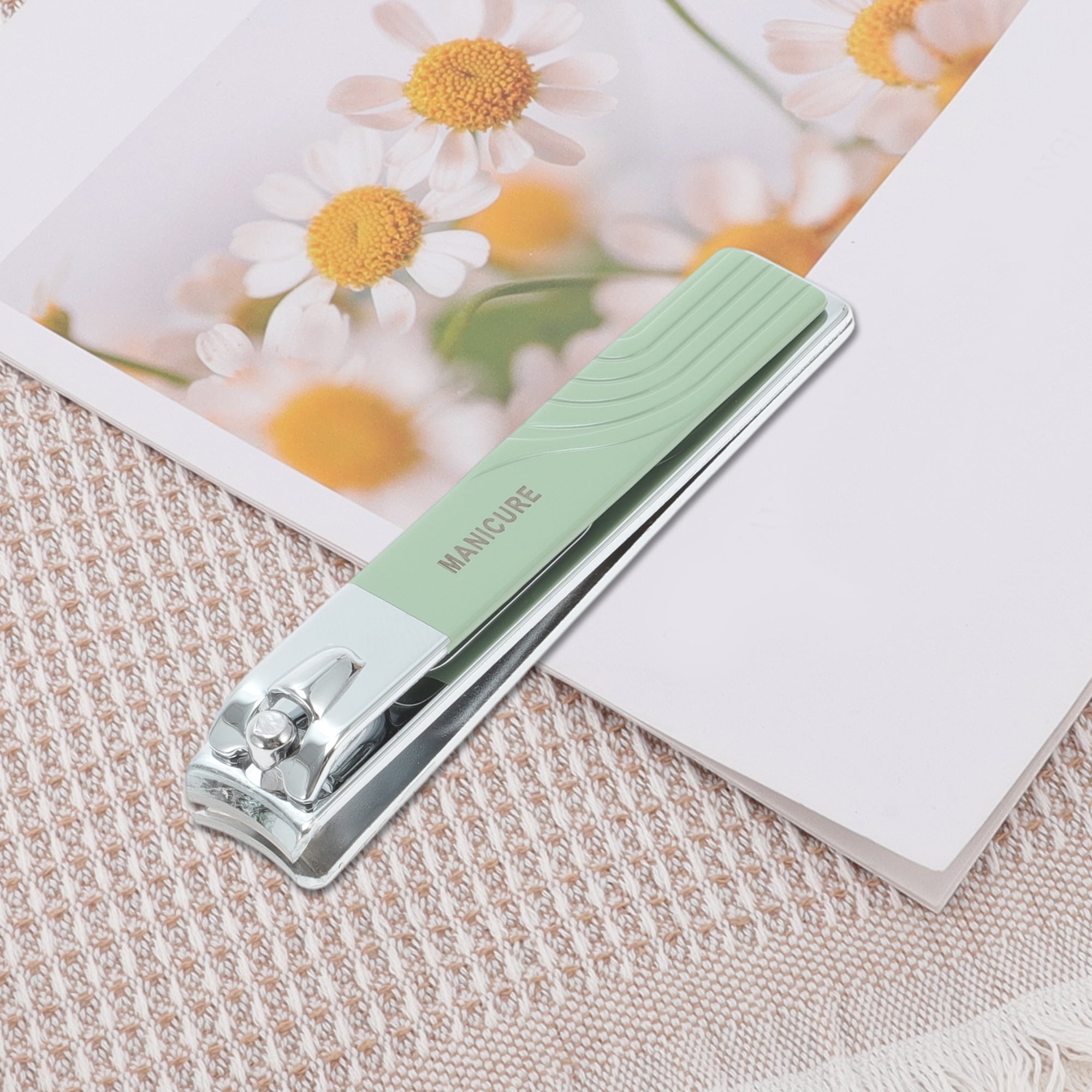 Unique Bargains Square Rotation Nail Clipper Kit 5-piece Set Green