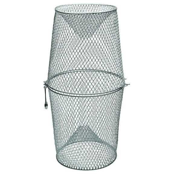 Galvanized Minnow Trap - AMTG Fish Trap for Bait, Crayfish, and Small Fish - Durable Steel Construction - Easy to Use Trap for Ponds, Lakes, and Rivers