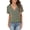 05-Light Green, variant on LWP Women's V Neck Short Sleeve Tops, Casual Loose Fit Ribbed Knit Blouses for 2026 Spring Summer Daily Wear
