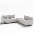 thumbnail image 3 of Indecor Home Modular Couches and Sofas, 5 Seater Sectional Sofa (4 Seater with Ottoman) V Shaped Couch for Living Room Bedroom, Apartment, Office, Gray, 3 of 9