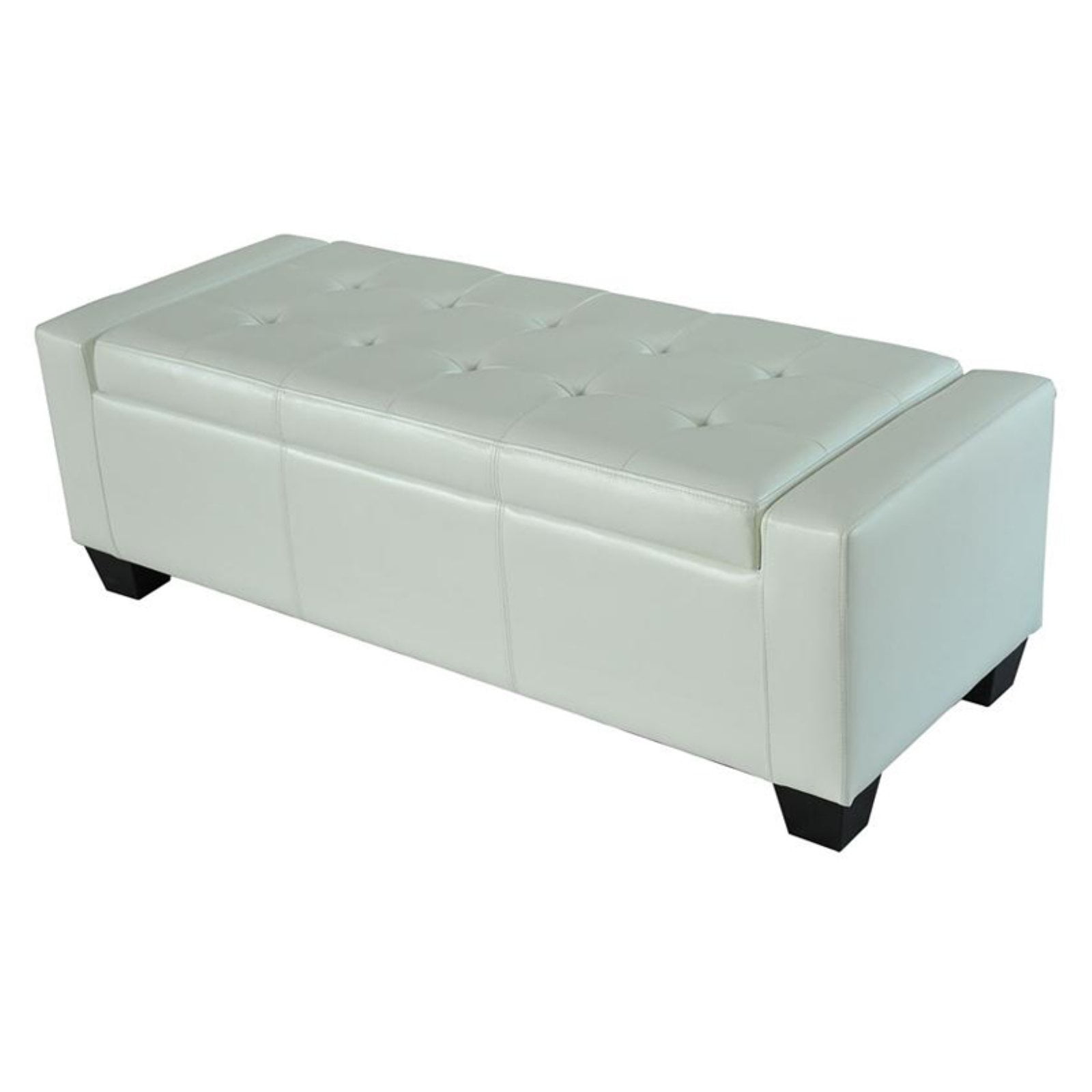 Faux Leather Storage Ottoman / Shoe Bench