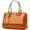 Orange, variant on Glossy Women Handbag Patent Leather Large Size Top-Handle Bag Shiny Shoulder Bag Tote Evening Purse Party Satchel