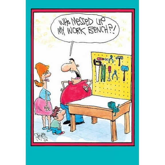 Nobleworks Messed Up Work Bench Funny / Humorous McCoy Bros Father's Day Card