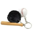 thumbnail image 1 of lionlar 1pc Baseball With Black Glove Pendant Keyring Key Chain Hanging Ornament, 1 of 9
