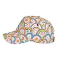 thumbnail image 2 of Lsque Rainbow Flowers Baseball Cap Trucker Low Profile Hat Golf Dad Hat Adjustable Original Classic Unconstructed Plain Cap Men Women, 2 of 9