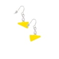 thumbnail image 3 of Delight Jewelry Acrylic 3/4" Yellow Megaphone Silver tone Infinity French Earrings, 3 of 4