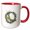 Red/White, variant on 3drose, Cute Praying Mantis and Mountain Laurel Blossom, 15oz Two-tone Red Mug
