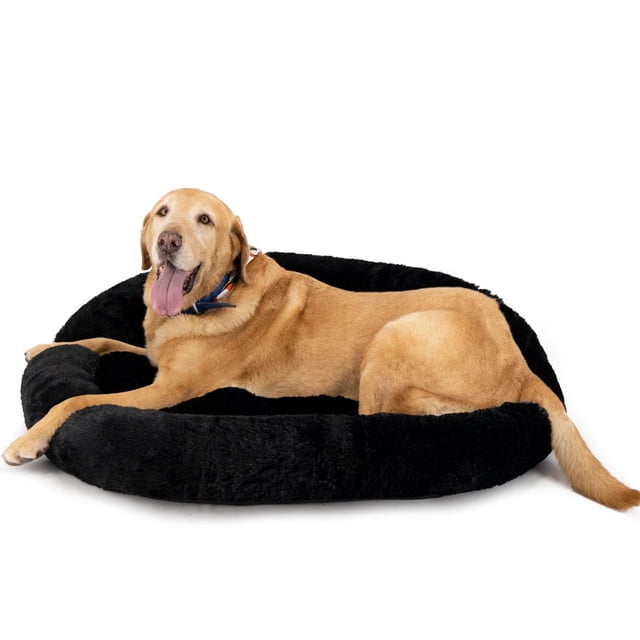 Cama para Perro Hills Negra Tipo Dona Anti Estrés XX-Large