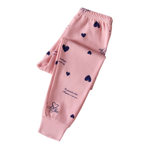 Karoyedx Kid Sweatpant Toddler Girls Wide Leg Sweatpants Elastic Waist Pants with Pockets Athletic Loose Casual Baby Kids Clothes Pink Size,4-5 Years
