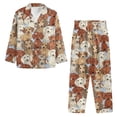 thumbnail image 3 of SCRAWLGOD Dachshund Dogs Print Mens Button Down Pajamas Set with Pockets, Breathable Loungewear, Soft Sleepwear, Long Sleeve Notched Collar Top & Pants Set, 2 Pieces, XS, 3 of 6