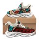thumbnail image 1 of Zapatillas de tenis con estampado tribal azteca para mujer, zapatos planos suaves y antideslizantes, transpirables y cómodos para trabajar al aire libre, para otoño e invierno, nuevas, 1 of 6