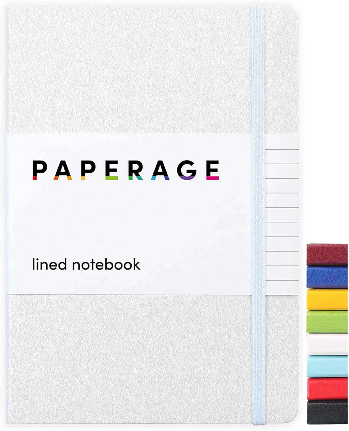 Paperage Lined Journal Notebook, Hard Cover, Medium 5.7 x 8 inches, 100