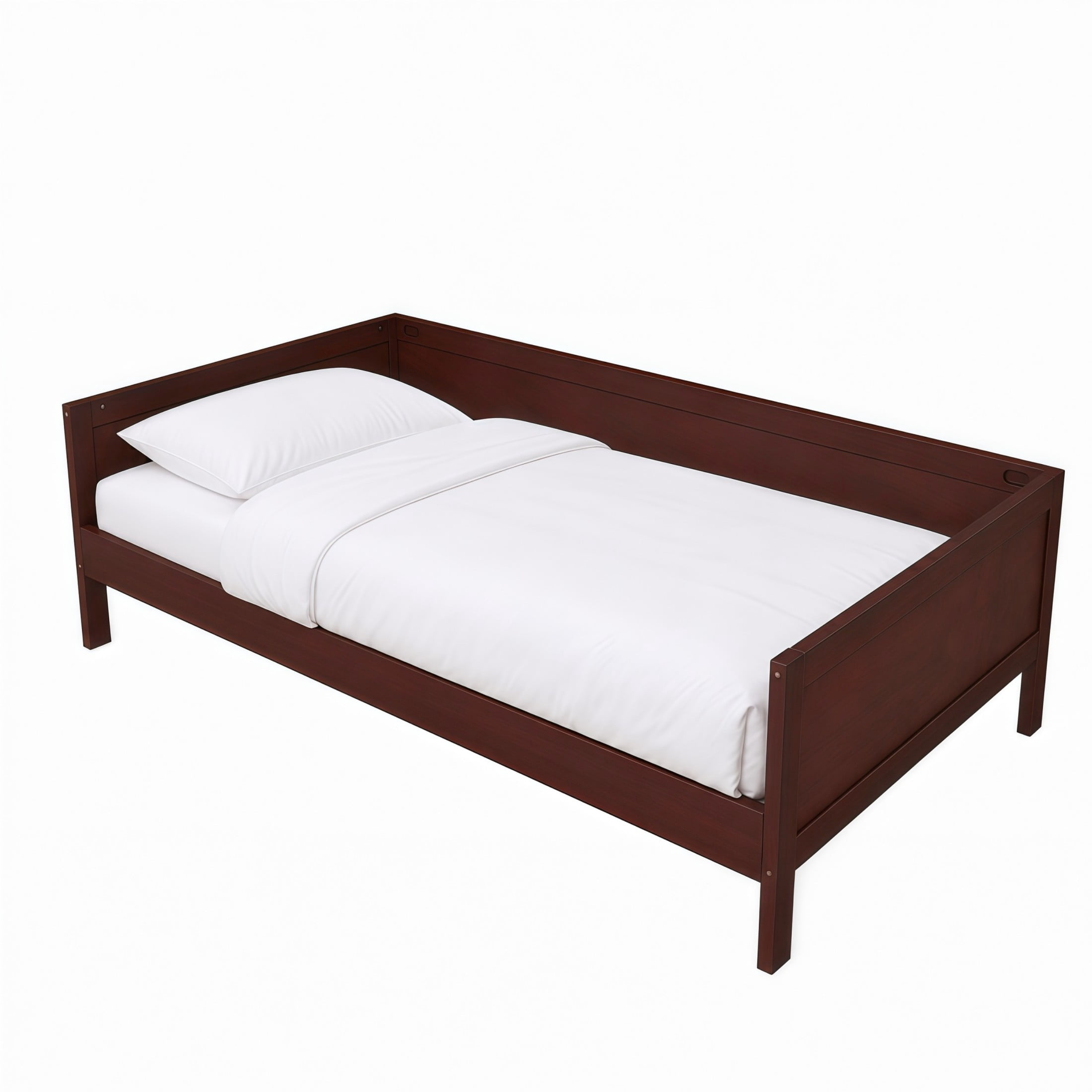 GDF Studio Onus Twin Size Wood Daybed with Slat Support, Space-Saving Sofa Bed for Bedroom & Guest Room, Dark Walnut