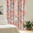 thumbnail image 2 of Ambesonne Spring Curtains, Chamomiles Butterflies Plot, Pair of 28"x63", Pale Taupe and Cinnamon, 2 of 5
