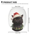 thumbnail image 5 of ZIATUBLE Christmas Black Cat Toilet Lid Dust Cover Machine Washable Seat Covers Easy to Install Toilet Lid Cover with Stretch Edges Seat Protector Cover for Home Xmas Decor, 5 of 6