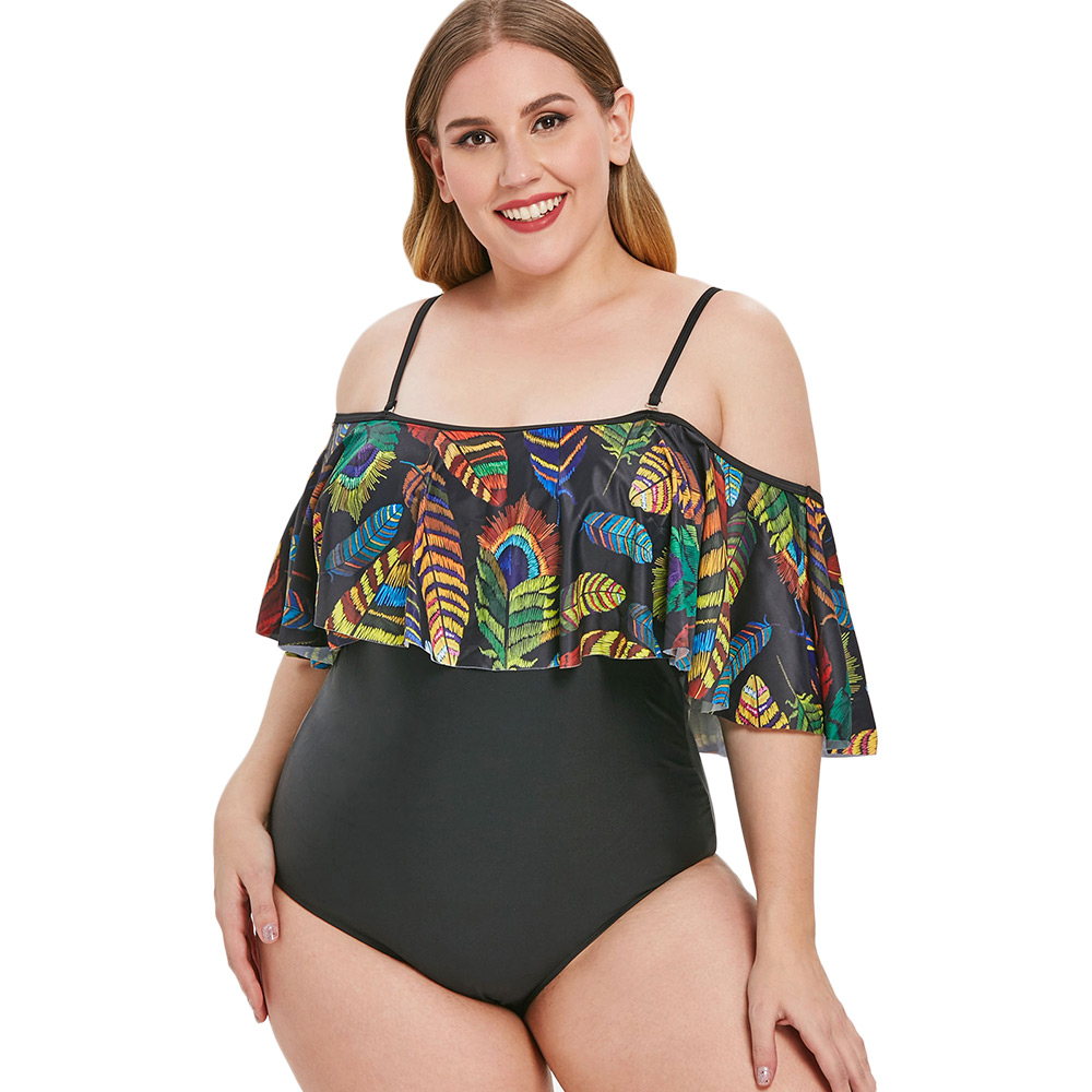 off the shoulder swim top plus size