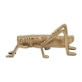 thumbnail image 6 of Grasshopper Figurine Home  Sculpture for Bathroom Decor - Modern Display for Office, Shelf and Coffee Table Styling - Metal Accent Ornament in Boho Style for Console, Mantel, and Tabletop - 6", Gold, 6 of 11