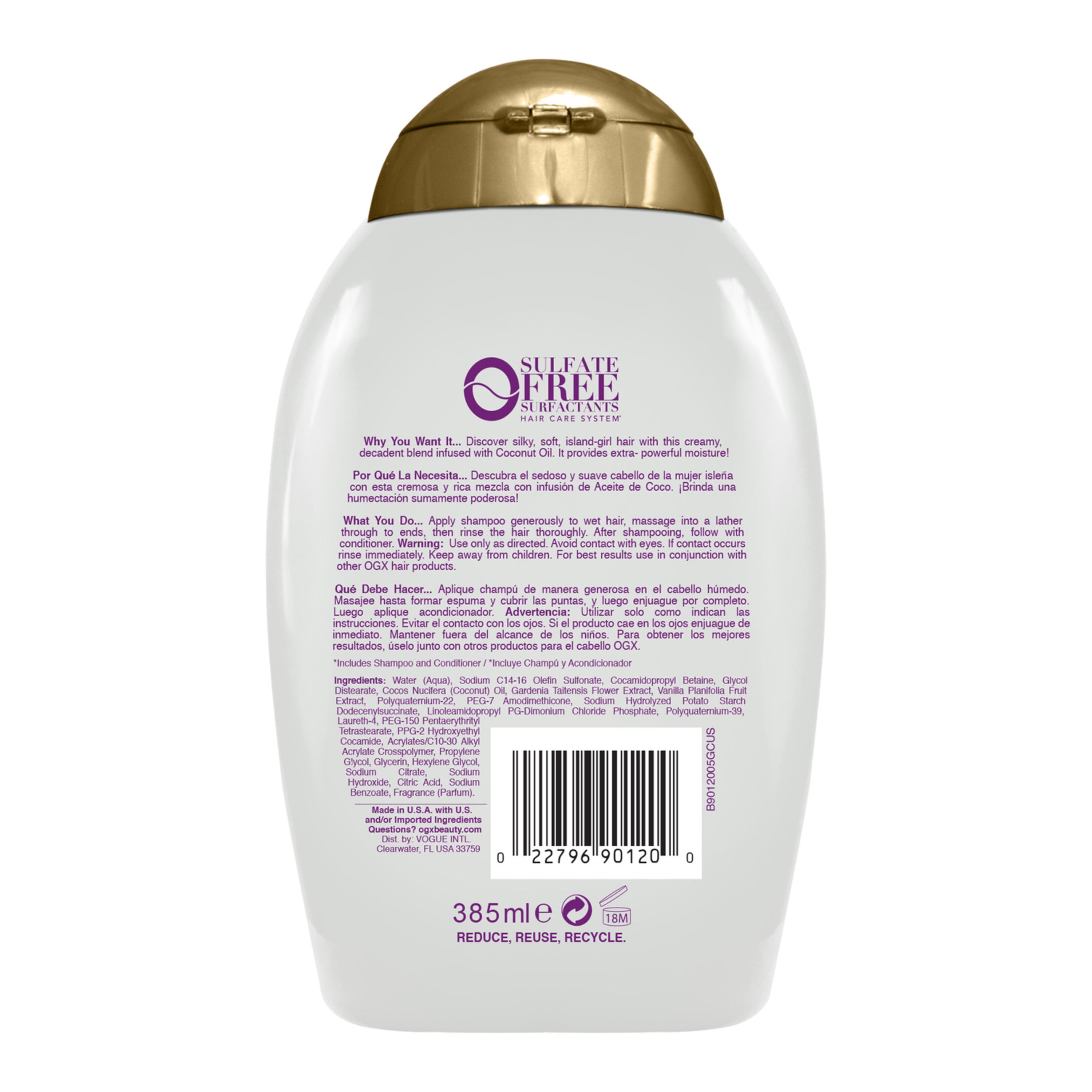 OGX Extra Strength Damage Remedy Coconut Miracle Repairing Daily Shampoo, 13 fl oz - Walmart.com