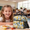 thumbnail image 4 of Xoenoiee Lemon Floral Print 3Pcs School Backpack Set for Teens Girls 17 Inch Bookbag + Lunch Box + Pencil Case Lightweight Elementary Schoolbags Book Bag Travel Casual Daypack, 4 of 6