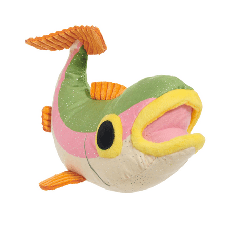 BARK Brooke Trout Multicolor Plush Fish Dog Toy All sizes
